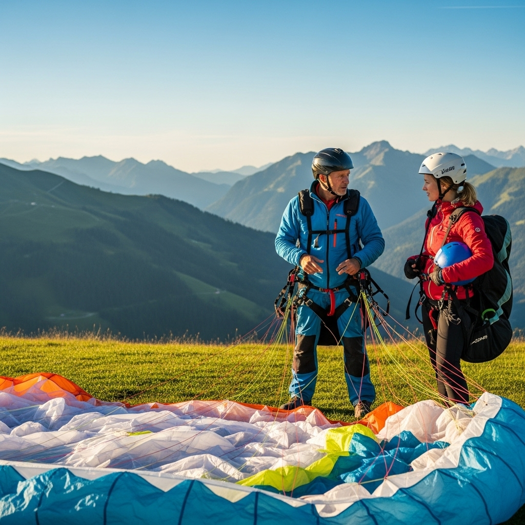 Paragliding Vorbereitung und Briefing