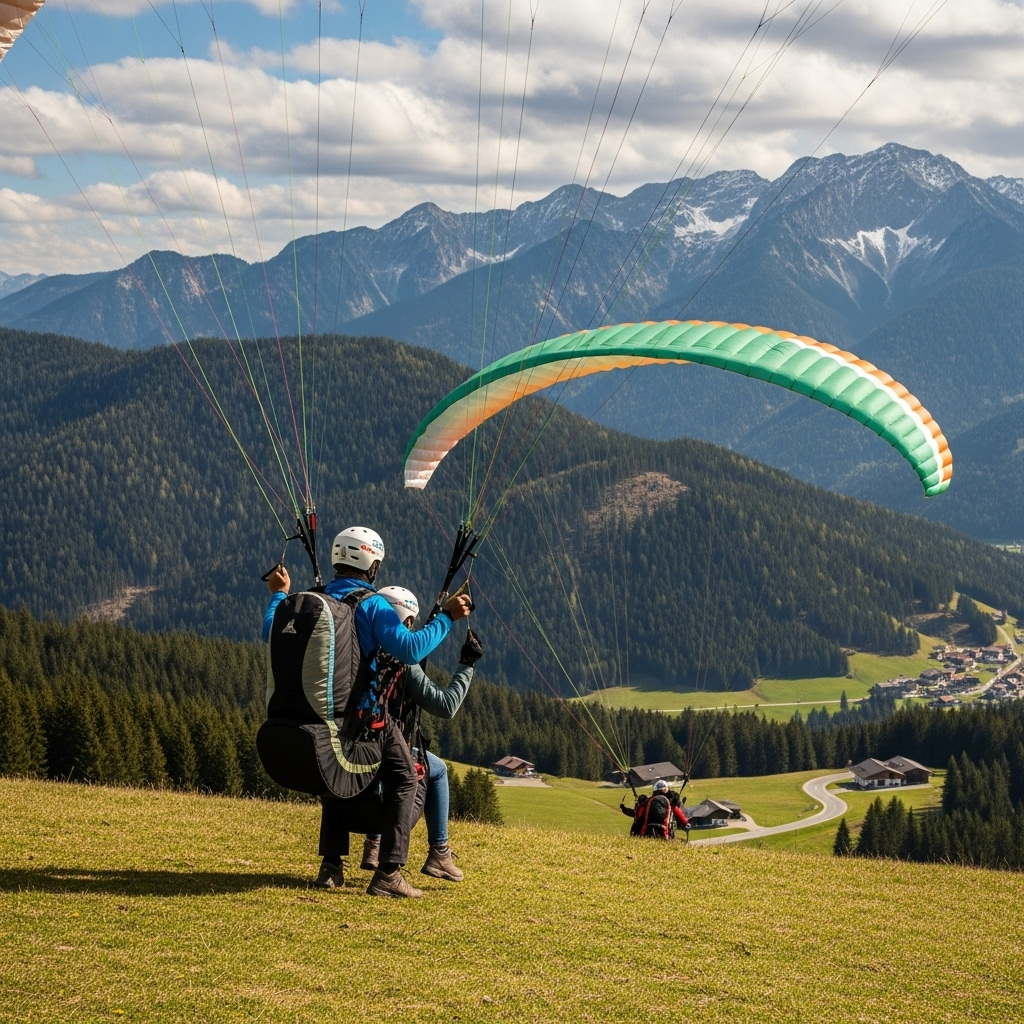 Tandem Paragliding Start am Breitenberg
